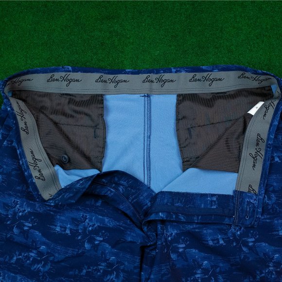Ben Hogan Blue Hawaiian Print Golf Short - Picture 2 of 4